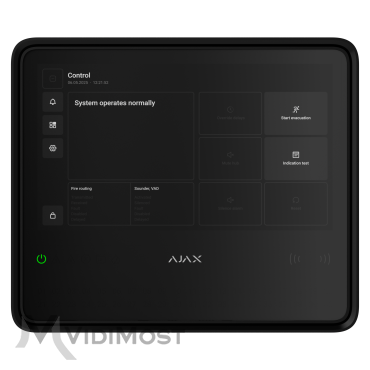 Прилад приймально-контрольний пожежний (ППКП) Ajax EN54 Fire Hub Jeweller Black-1